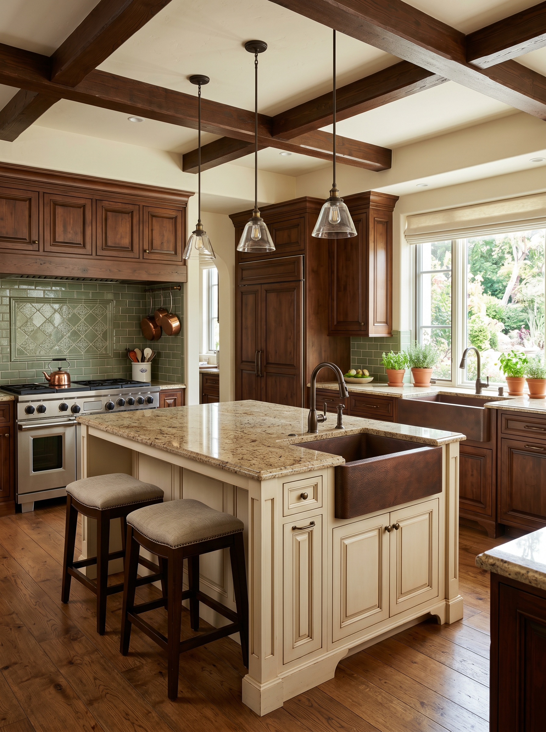 All-white kitchen with integrated appliances, undermount sink, and marble countertops