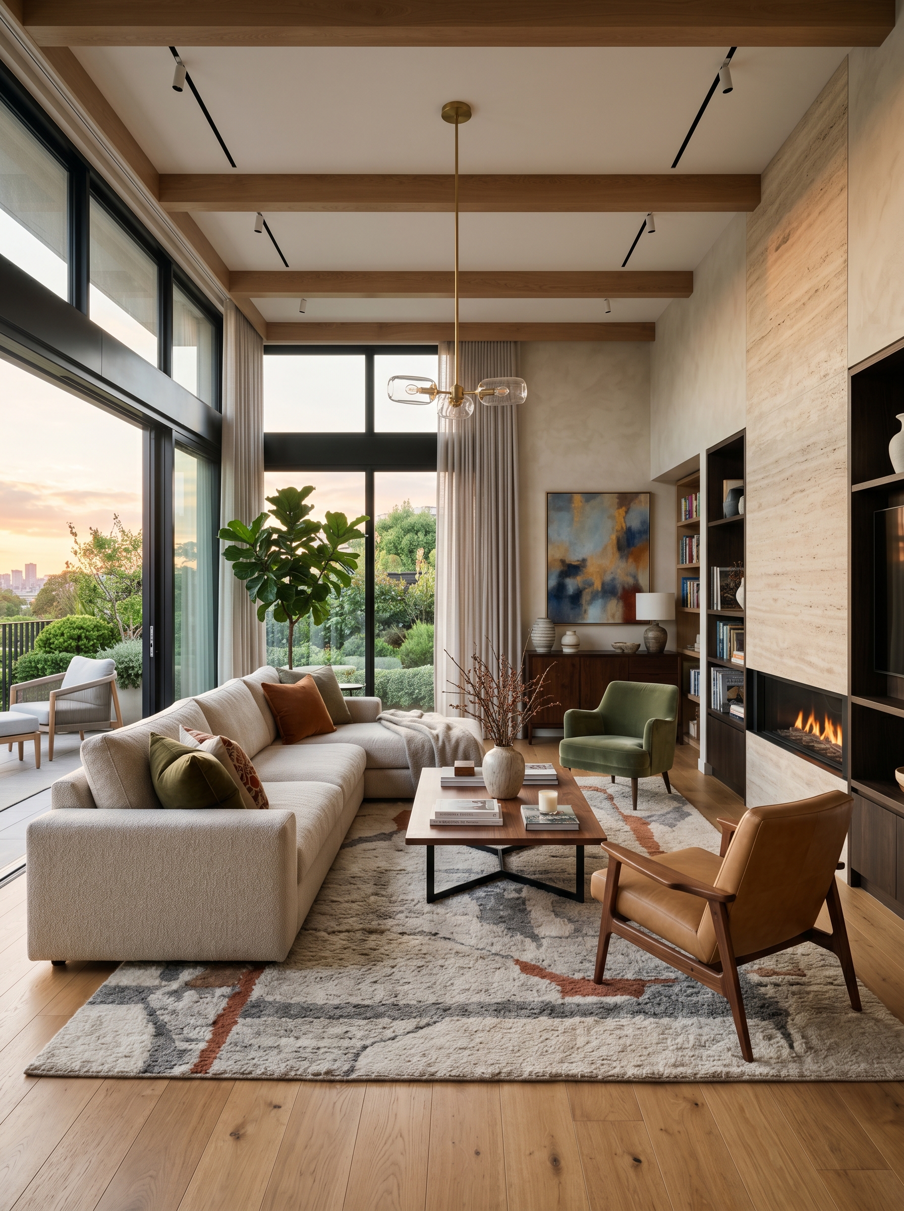 Living room design in West End by Washington Interiors